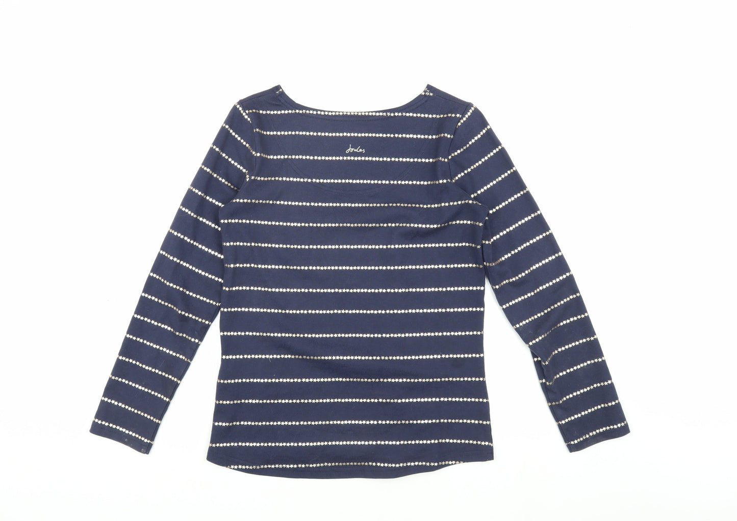Joules Women's Blue Long Sleeve Striped T-Shirt Size 8