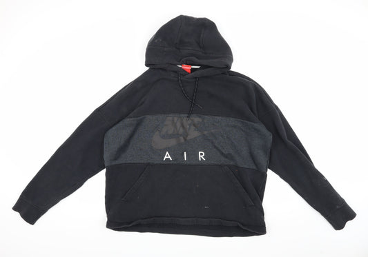Nike Men's Black XL Pullover Hoodie with Logo
