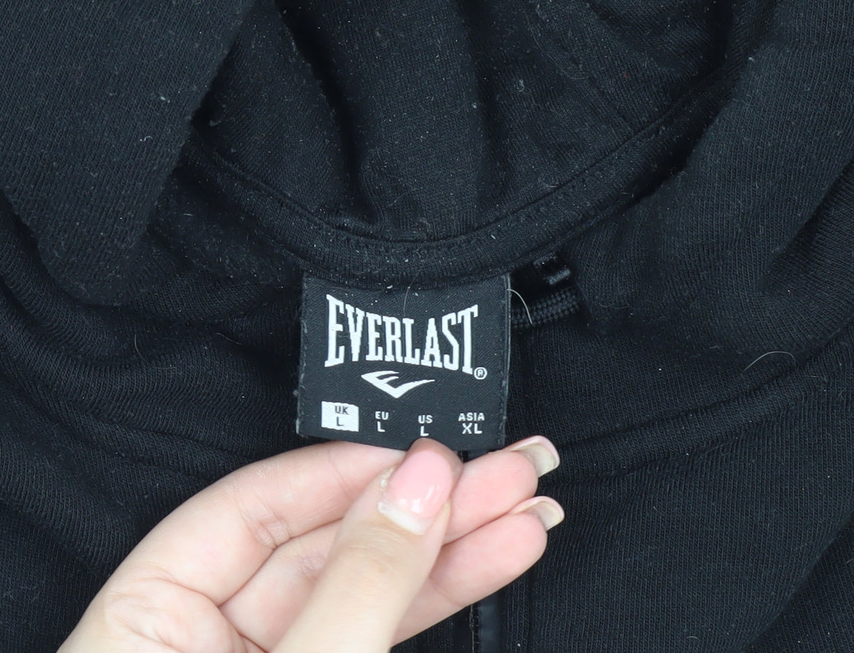 Everlast Men's Black Hooded Jacket L