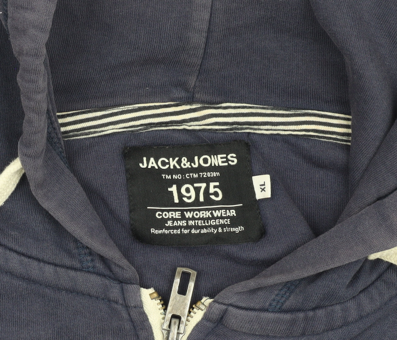 Jack & Jones Men's Blue XL Hooded Zip Jacket