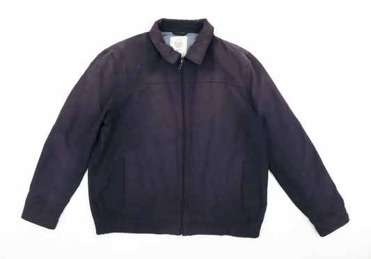 Atlantic Bay Men's Blue XL Basic Jacket with Zip
