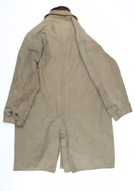 Green Bay Men's Brown Long Overcoat Size 38