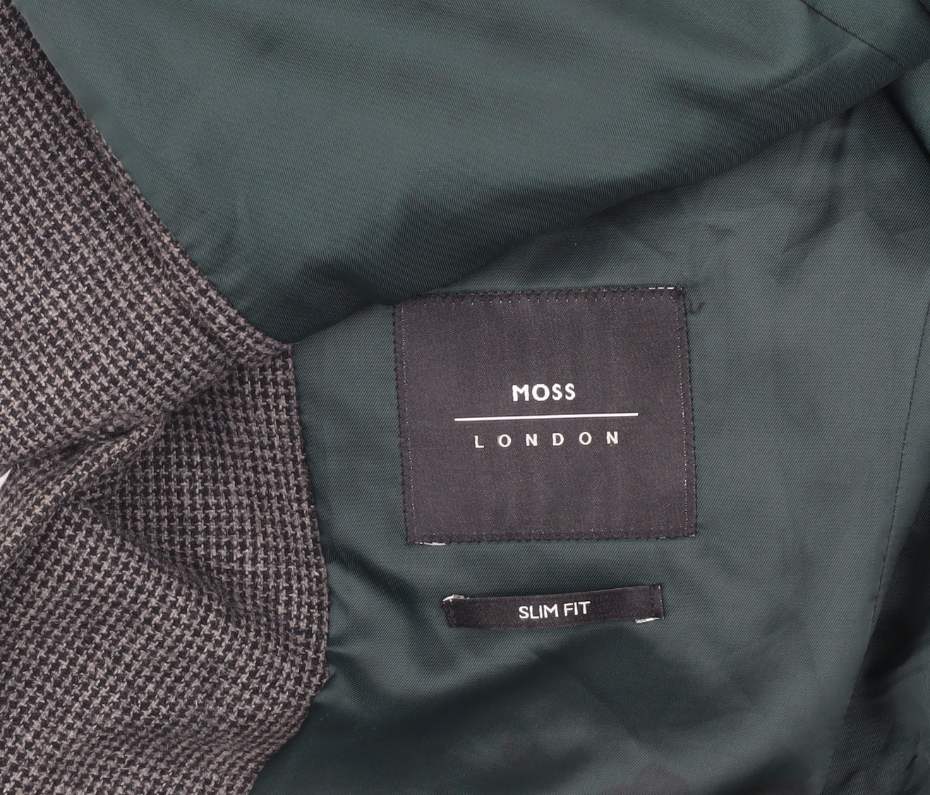 Moss London Men's Grey Slim Fit Blazer 40R