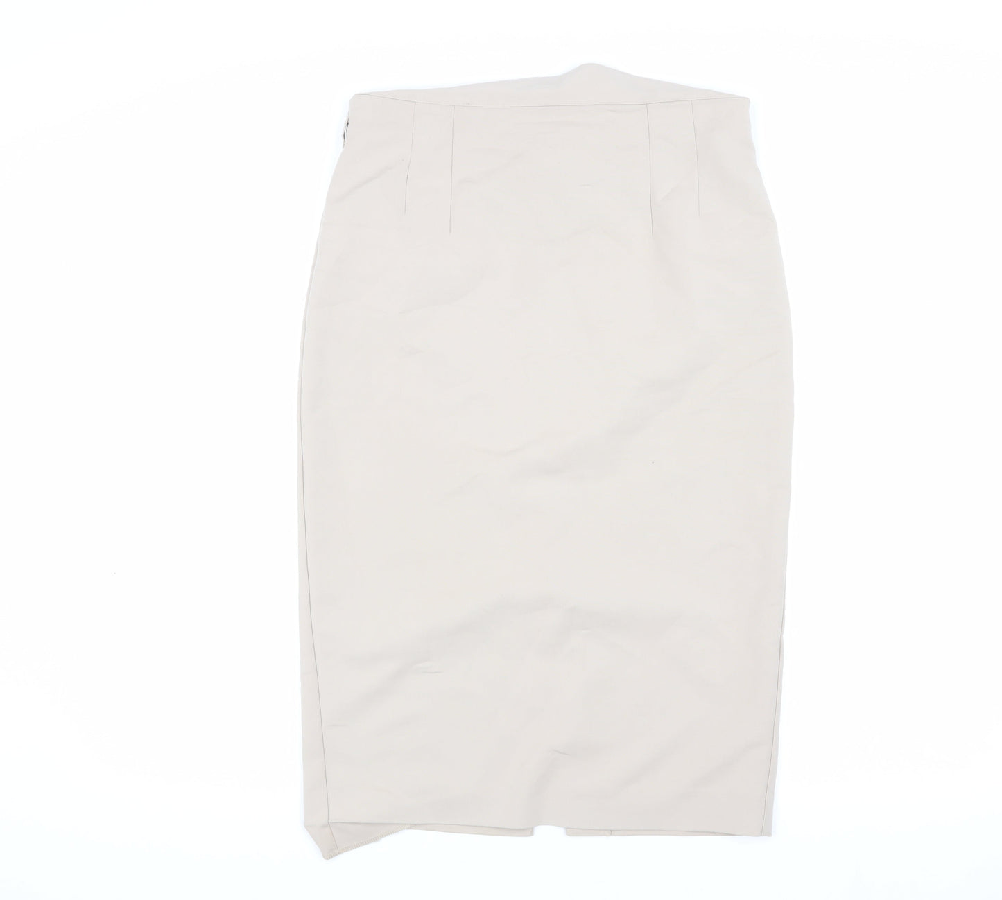 Topshop Women's Beige Midi Pencil Skirt UK 12