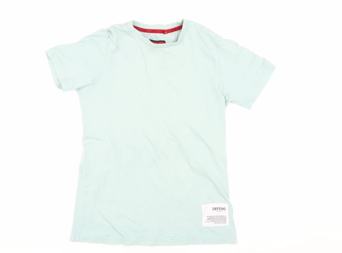 Defend Boys Blue Cotton T-Shirt, Size 13-14 Years