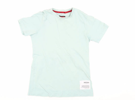 Defend Boys Blue Cotton T-Shirt, Size 13-14 Years
