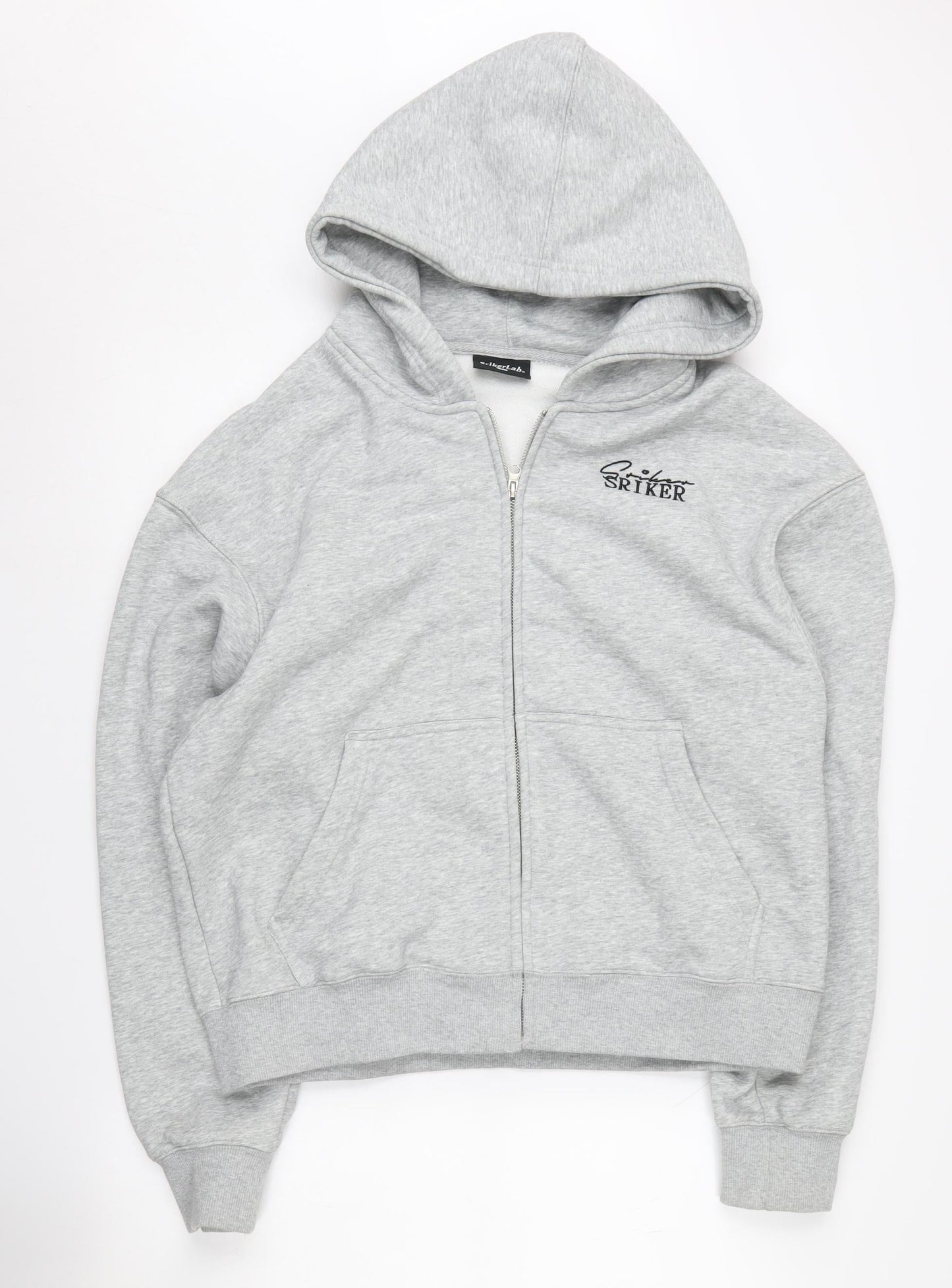 StrikerLab Men's Grey Full Zip Hoodie Size L