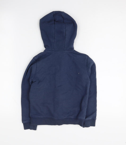 Marks and Spencer Girls Blue Hoodie Size 7 Full Zip