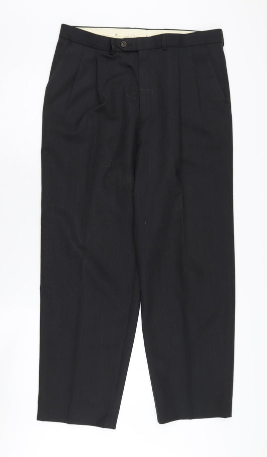Pierre Balmain Men's Black Dress Pants, Size 34