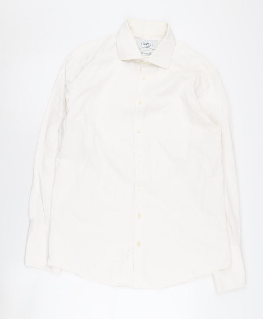 Charles Tyrwhitt Men's White Dress Shirt, Extra-Slim Fit