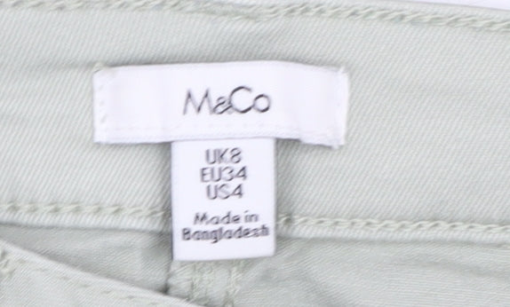 M&Co Women's Beige Chino Trousers, Size 8