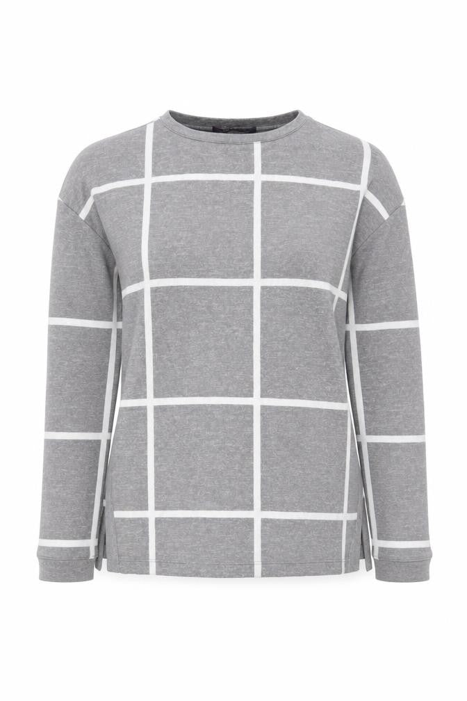 Marks and Spencer Grey Check Pullover Jumper Women Size 10