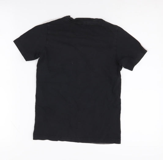 Adidas Boys Black Colourblock T-Shirt 9-10 Years