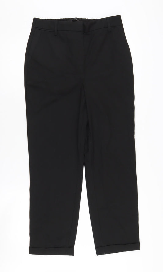 Next Women's Black Regular Fit Trousers Size 10R