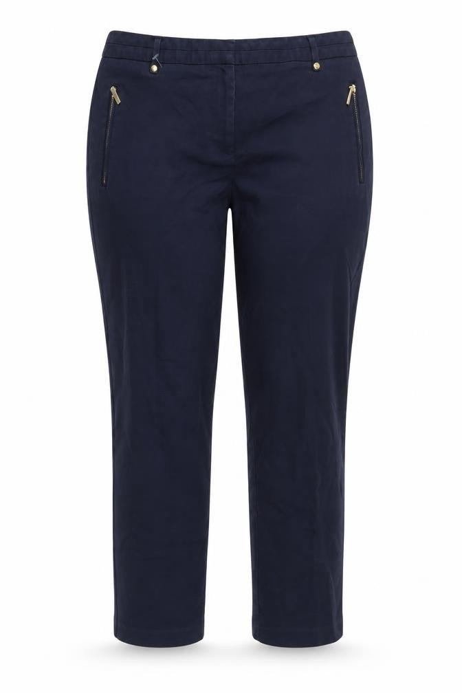 Marks and Spencer Women's Blue Regular Fit Trousers