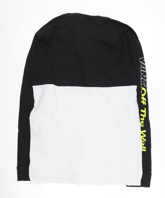 Vans Men’s Medium Black White Colourblock T-Shirt