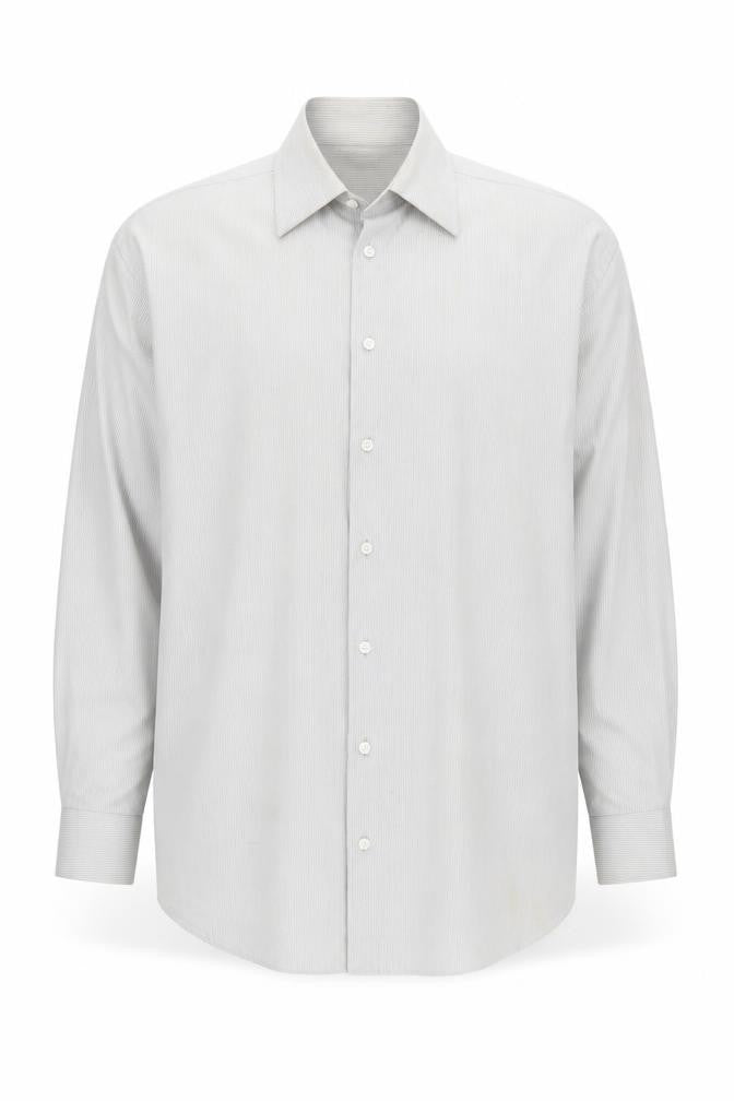Marks and Spencer Men's Grey Herringbone Shirt 47