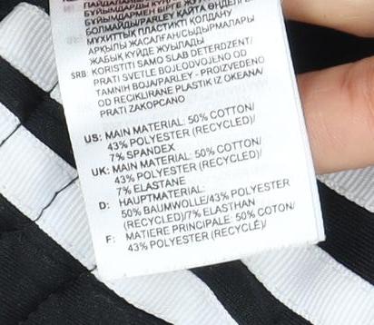 Adidas Unisex Black Track Pants Size 10 Athletic Style