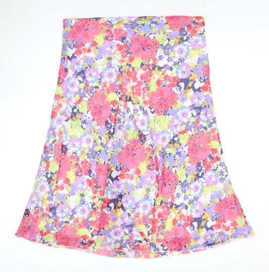 Isle Women's Multicoloured A-Line Floral Skirt Size 10