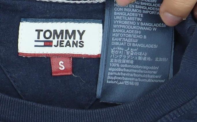 Tommy Jeans Unisex Blue Cotton T-Shirt, Size S