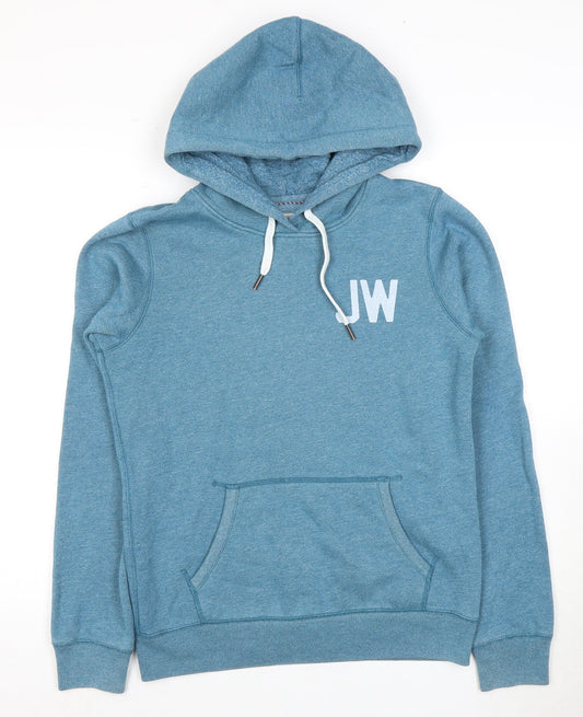 Jack Wills Women's Blue Hoodie Size 10 with Logo