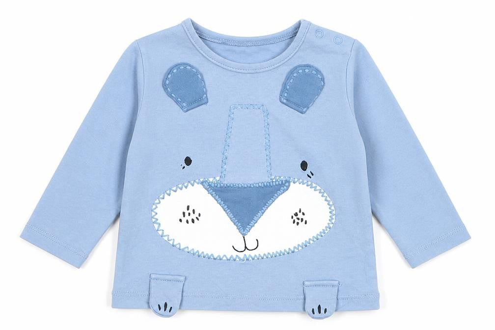 Next Unisex Baby Blue Animal Print Long Sleeve T-Shirt 3-6 Months