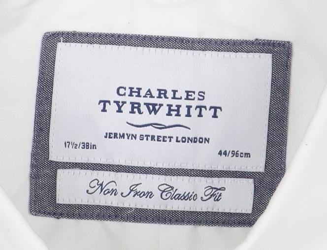 Charles Tyrwhitt Men's White Dress Shirt SS Regular Fit