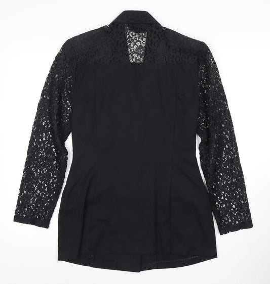 Ego Women's Black Lace Suit Jacket Size 10