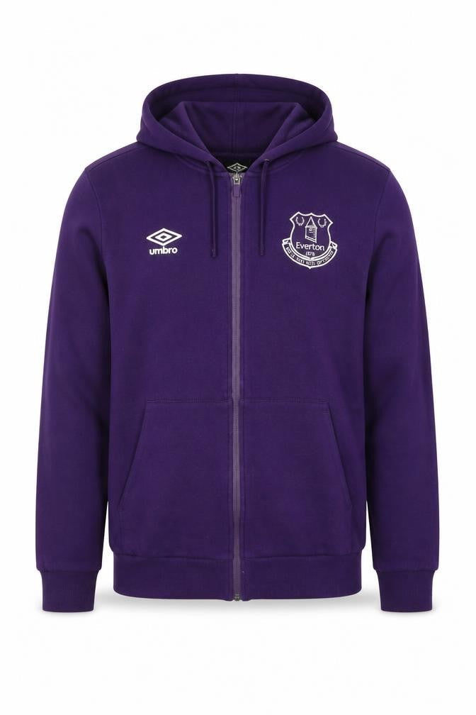 Mens UK L Regular Umbro Purple Full Zip Hoodie