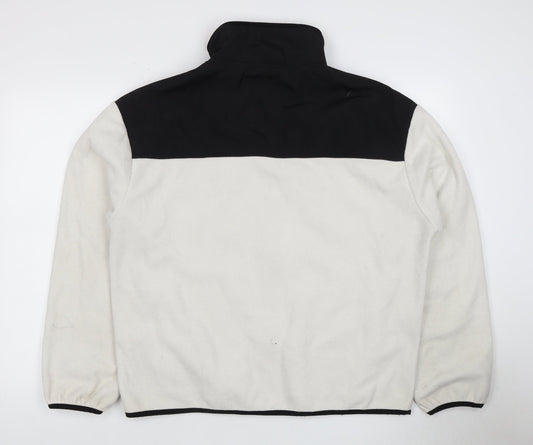 DKNY Sport Men's White Fleece Jacket Large