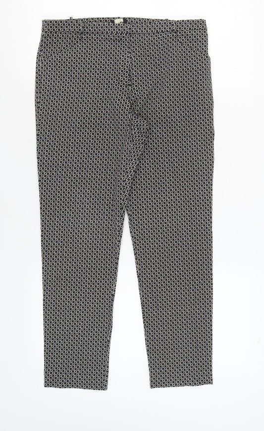 Oasis Women's Geometric Trousers Size 12