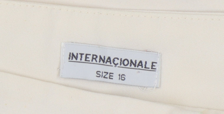 Internacionale Women's Ivory Trousers Size 16