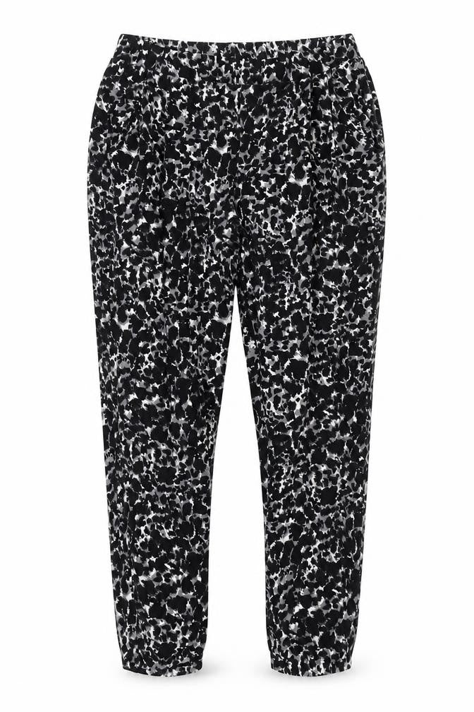 Marks and Spencer Women's Black Animal Print Trousers