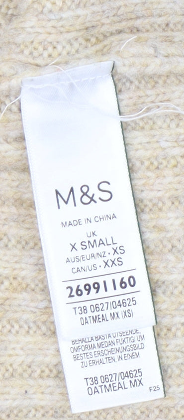 Marks and Spencer Women's Beige Pullover Jumper XS
