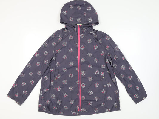 White Stuff Floral Rain Jacket Women's UK 12 Multicoloured