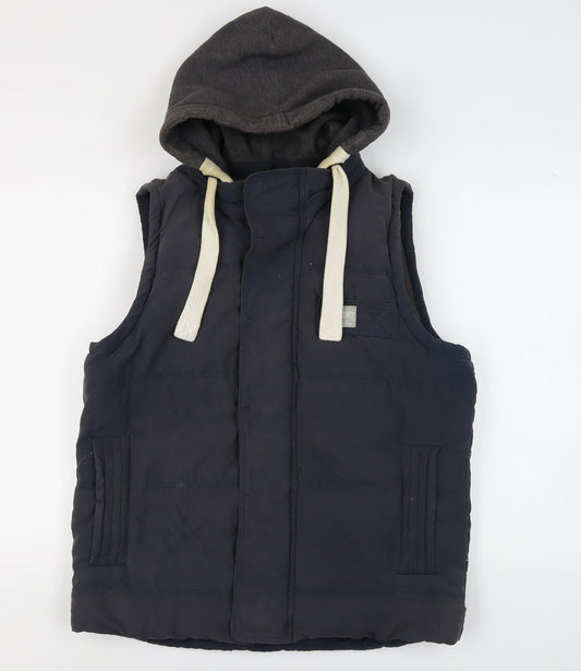 Superdry Navy Hooded Men's Waistcoat - Large