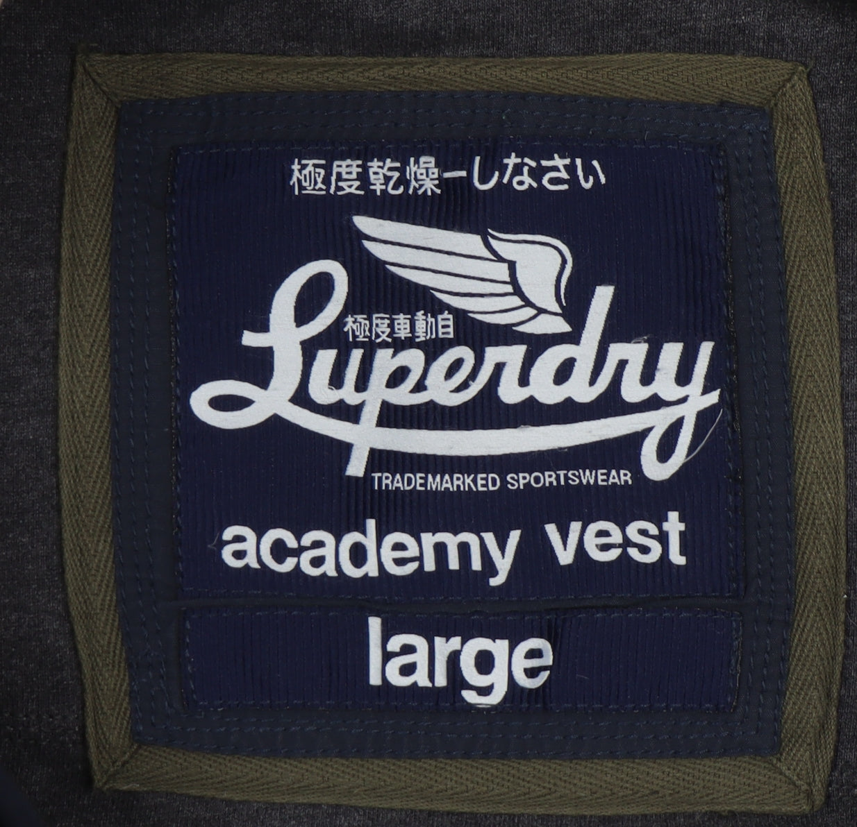 Superdry Navy Hooded Men's Waistcoat - Large