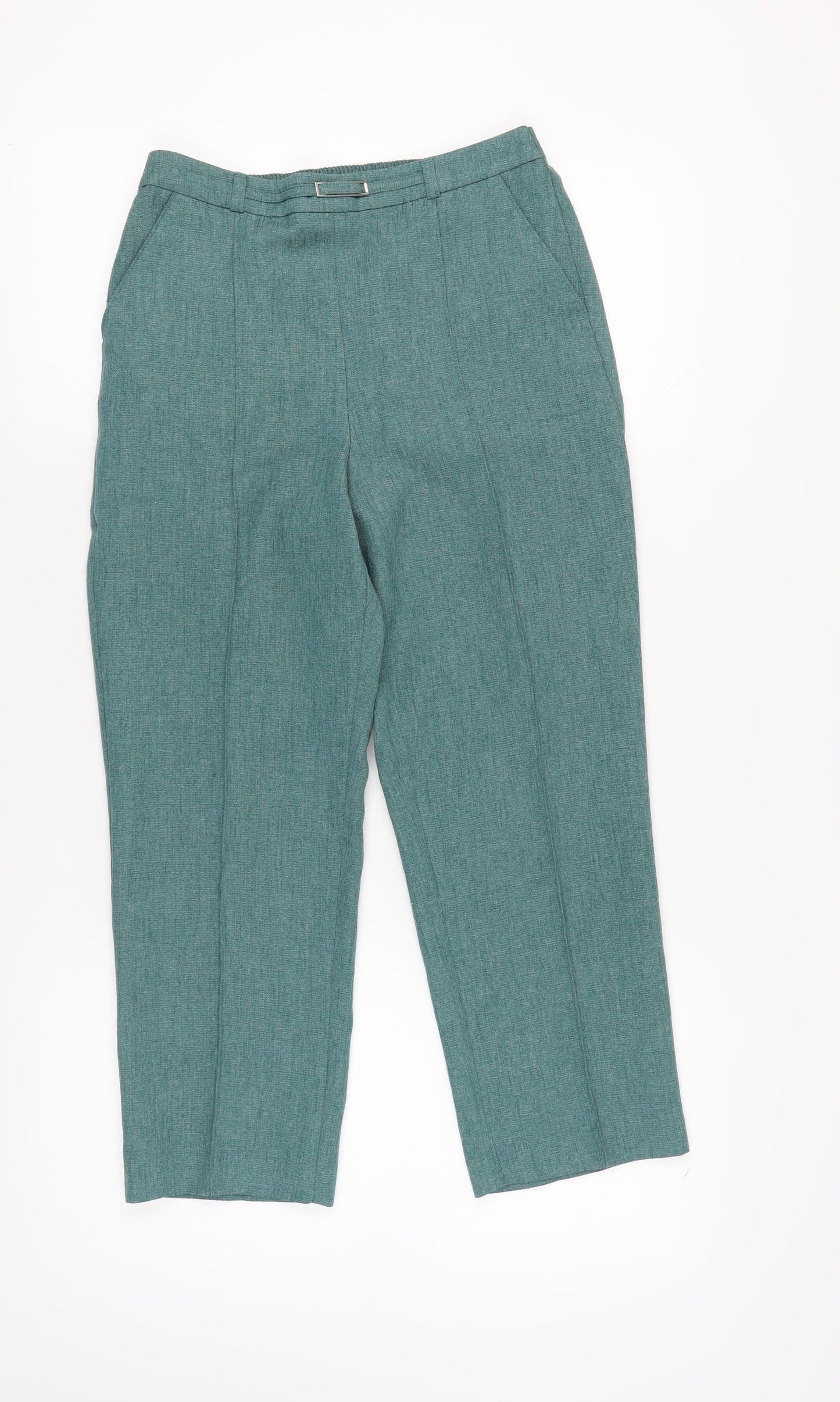 Honor Millburn Women's Green Straight Trousers Size 10