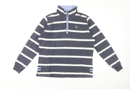 Crew Clothing Women's Blue Stripe Sweatshirt Size 12