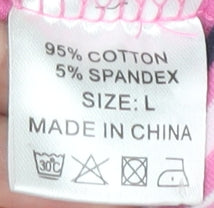 Tottie Women's Pink Striped Polo Shirt L