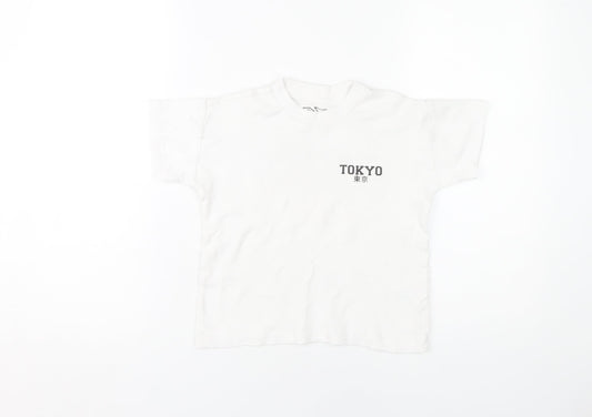 URBN-DEPT Boys White Tokyo Graphic T-Shirt, Size 7 Years