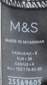 Marks and Spencer Women's Black Wrap Top
