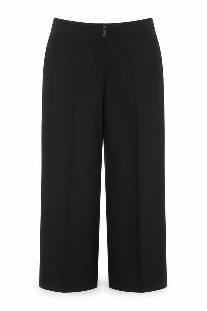 Front view of Dunnes Women's Black Flame-Resistant Trousers, size 14