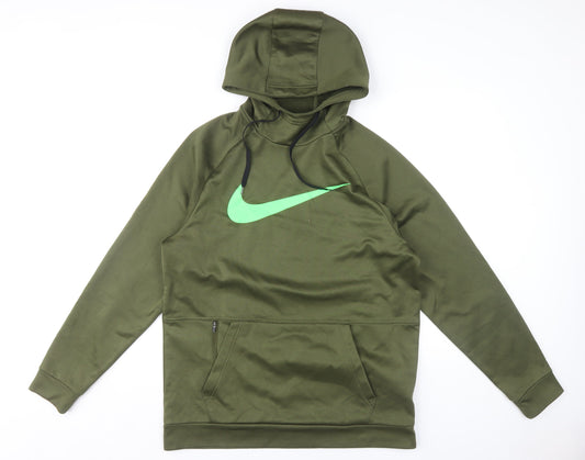 Nike Men's Green Hoodie M Pullover Therma-Fit