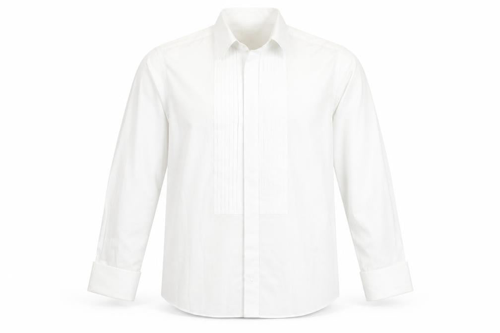 Front view of Taylor & Wright Men's Formal White Dress Shirt, size 15