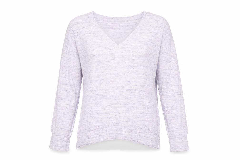 Gap Women's Purple V-Neck Pullover Jumper, Size M