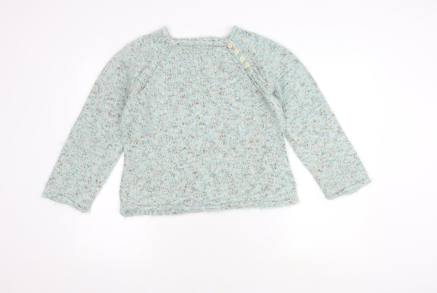 Per Una Multicoloured Teens Wool Blend Chunky Knit Jumper - Size 3
