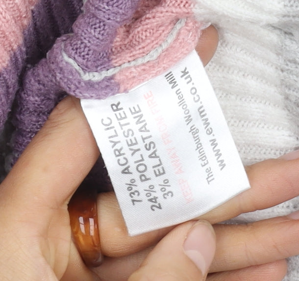 ISLE Women's Multicoloured Striped Pullover Jumper L