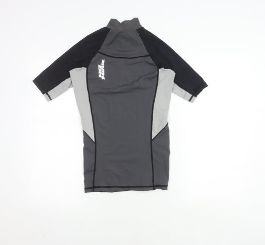 No Fear Men's Black/Grey S Athletic High Neck Pullover