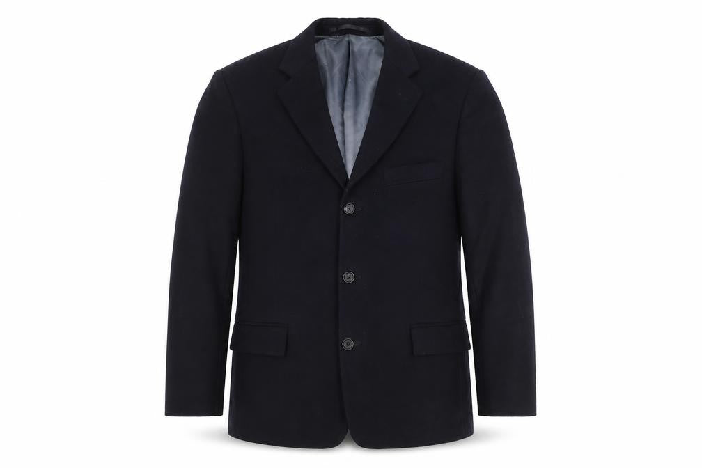 David Moss Men's Blue Wool Blazer 36S